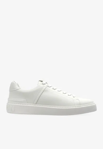 Balmain B-court Low-top Sneakers In White