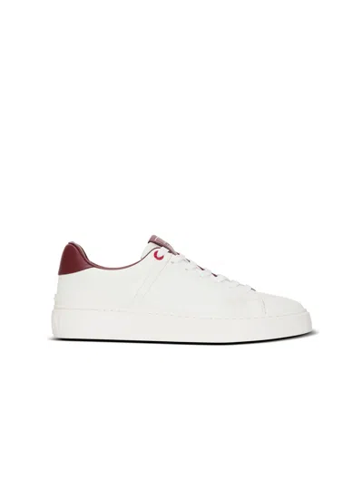 Balmain B-court Smooth Leather Trainers In White