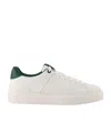 Balmain B-court Smooth Leather Trainers In White