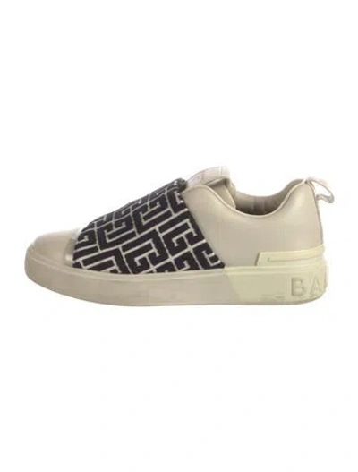 Pre-owned Balmain B-court Sneakers In Neutral