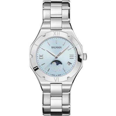 Balmain Be  Moonphase Bracelet Watch, 33mm In Silver