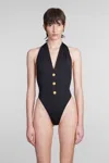 BALMAIN BEACHWEAR IN BLACK POLYAMIDE