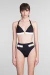 Balmain Two-piece Swimming Costume With Buttons In Black
