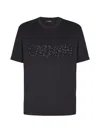 Balmain Beaded-logo T-shirt In Black