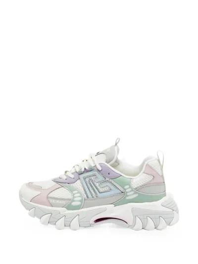 Pre-owned Balmain B-east Pb Sneakers In White