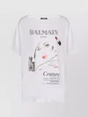 Balmain Beauty Print Embroidery Patches T-shirt In White
