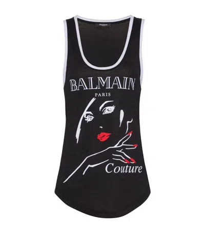 BALMAIN BEAUTY PRINT TANK TOP