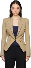 BALMAIN BEIGE 6-BUTTON BLAZER