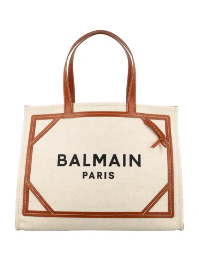 Balmain Beige B-army Medium Tote