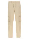 Balmain Cargo Cotton Pants Pockets In Neutral
