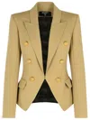 Balmain Beige Cotton Blazer Women In Beige