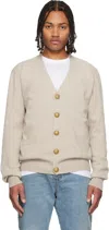 Balmain Beige Eco-cashmere Cardigan In Neutral