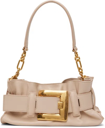 Balmain Beige Mini Anthem Bag In Pink