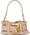 Balmain Beige Mini Anthem Bag In 0pa Noir