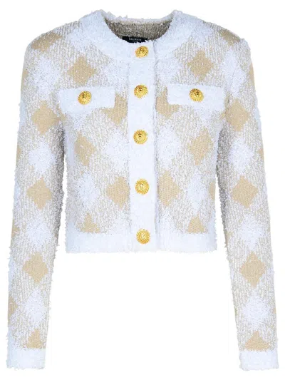 BALMAIN BALMAIN BEIGE POLYAMIDE BLEND JACKET