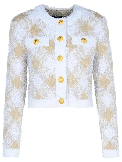 BALMAIN BALMAIN BEIGE POLYAMIDE BLEND JACKET