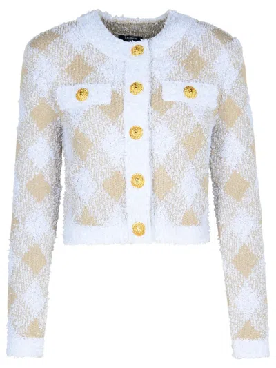BALMAIN BALMAIN BEIGE POLYAMIDE BLEND JACKET