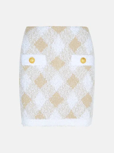 Balmain Beige Polyamide Blend Skirt