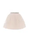 Balmain Logo-waistband Tutu In Neutral