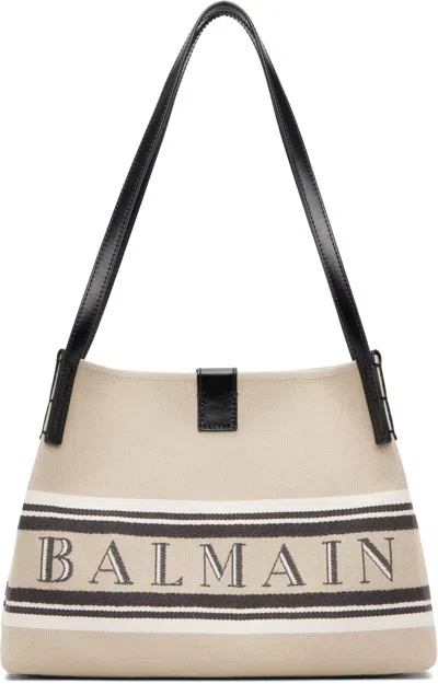 Balmain Beige Small Release Shopper Bag