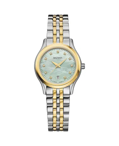 Balmain Watches Diamond Two-tone Bracelet Watch, 28mm In Gray