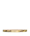 Balmain Belt In Python-effect Leather In Yellow