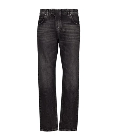 Balmain Belt Loop Jeans In Black