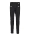 Balmain Cotton Blend Black Denim Jeans With Multi-pocket Design In Black