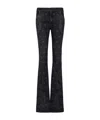 Balmain Star-print Bootcut Mid-rise Jeans In Black