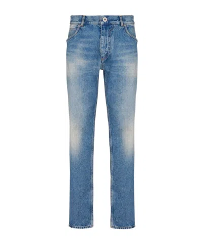 Balmain Mid-rise Straight-leg Jeans In Blue