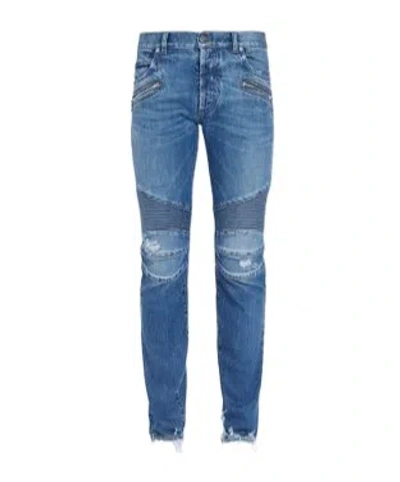 Balmain Belt-loop Jeans In Blue
