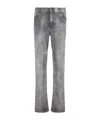 Balmain Grey Denim Regular-fit Jeans In Gray