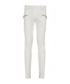 Balmain Biker Mid-rise Slim-fit Jeans In White