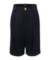 Balmain Belt-loop Shorts In Black