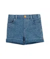 Balmain Belt Loop Shorts In Blue