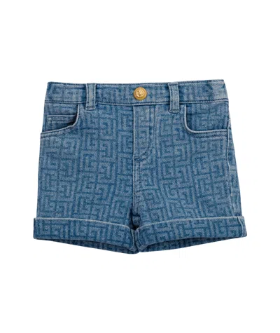 Balmain Belt Loop Shorts In Blue