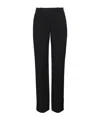 Balmain Wool Trousers With Front Pleats And Wide Leg In Black