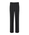 Balmain Straight Leg Pleated Pants With Pockets And Belt Loops In Black