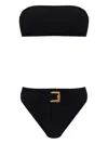Balmain Belted-waist Bikini In Black