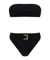 Balmain Belted-waist Bikini In Black