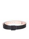 Balmain Matte Smooth Leather Belt Men In Black