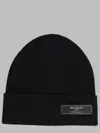 Balmain Berretto Con Patch Logo In Black