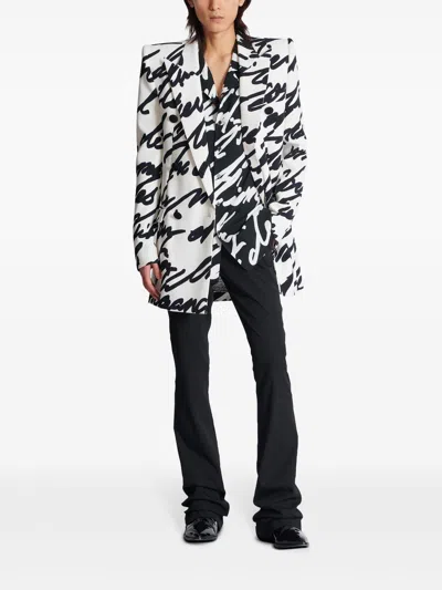 Balmain Big Love Letter Pyjama Shirt In Black