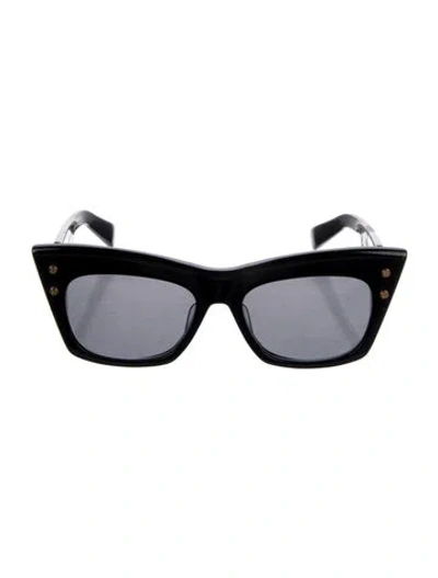 Pre-owned Balmain B-ii Cat-eye Sunglasses W/ Tags In Black