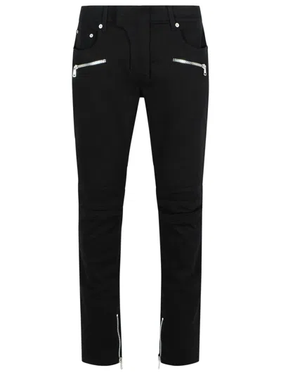 BALMAIN BIKER BLACK DENIM JEANS