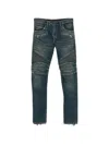 Balmain Biker Distressed Jeans In Multi