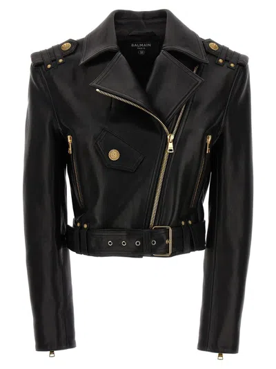 Balmain 'biker' Jacket In Black