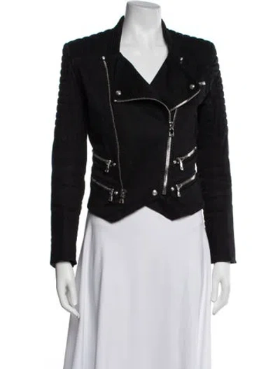 Pre-owned Balmain Biker Jacket In Black