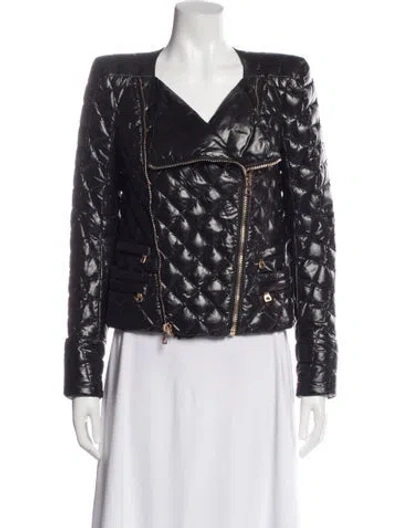 Pre-owned Balmain Biker Jacket In Multi