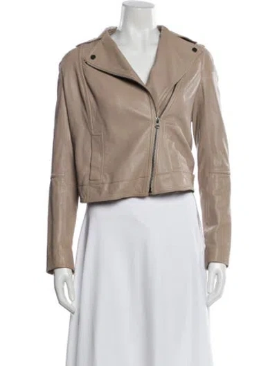 Pre-owned Balmain Biker Jacket In Neutral